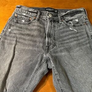 Abercrombie & Fitch Black Distressed 90s Slim Vintage Stretch 30 30X30